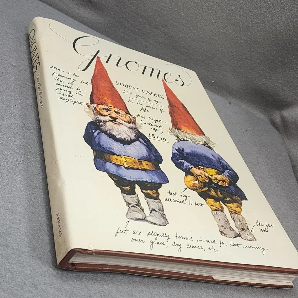 Abrams Gnomes Hardcover Book White Rien Poortvliet Wil Huygen Vintage - Picture 2 of 12